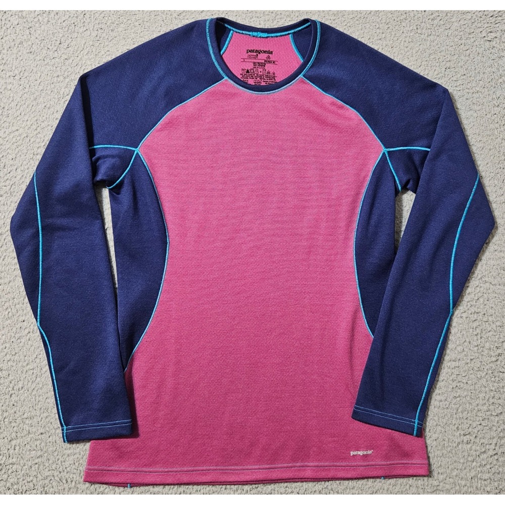 Patagonia Capilene 3 Midweight Base Layer Long Sleeve Shirt Women's Small Pink